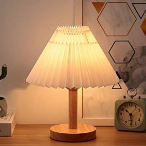 Simple Modern Nordic ins Bedroom Bedside light Small Night light Japanese Solid wood desk light Warm Romantic Table lamp