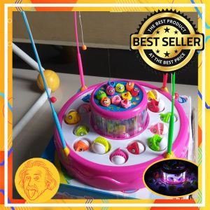 Set Mainan Pancing Anak 4 Pancing + 26 Ikan FISHING GAME 8002 Pancing Magnet Anak Efek 3D Musik