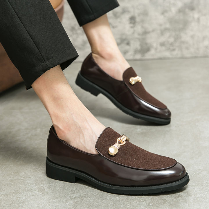 EIFAK Loafers for Men Leather Shoes Casual Slip on Suede Leather