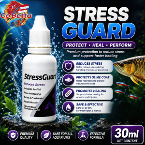 Seachem Stress Guard 30ml Fish Stress Relief Slime Coat Protector | Wound Healing Formula | Aquarium Water Conditioner | Arowana Grooming & Tanning Support | Fish Transport Recovery | Freshwater & Marine Aquarium Treatment | Repack
