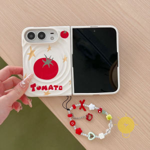 Phone Case For iPhone Duo Magnetic with Griptok TPU Keychain Chain Tomato Cover Classic Couple Korean Aesthetic