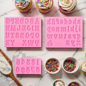 【Comfortable House】 COD แม่พิมพ์เค้กฟองดองทำจากซิลิโคนตัวเลขเป็นตัวอักษร3D อุปกรณ์ตกแต่งเค้กแบบ DIY แม่พิมพ์พิมพ์อบคุกกี้เยลลี่