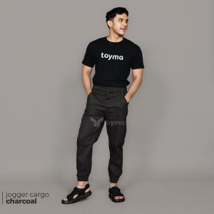 Tayma Celana Joger Pria Jogger Pants Cargo Pinggang Karet Flexibel Nyaman Kain Twill Stretch Premium