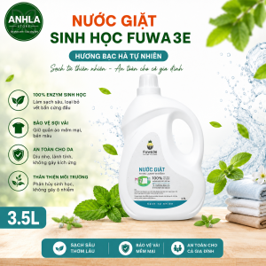 NƯỚC GIẶT SINH HỌC FUWA3E CHAI 500ML HƯƠNG BẠC HÀ - SẠCH SÂU THƠM MÁT SẢNG KHOÁI LÀNH TÍNH