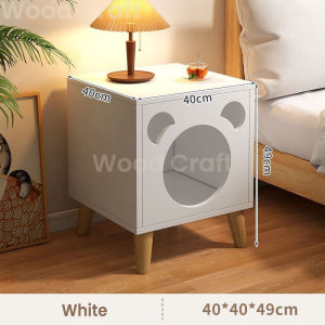 Bedside Table Cabinet with Drawer & 2-Tier Storage Meja Tepi Katil Kabinet Bedroom Side Table Locker 床头柜