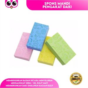 SPONS MANDI PENGANGKAT DAKI / SPONGE MANDI PEMBERSIH BADAN / SPON MANDI MOTIF