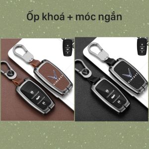Ốp Chìa Khóa Xe Điện Vinfast VF5 Mặt Trong Suốt Chất Liệu Hợp Kim Bao Chìa Khóa Vinfast VF5 Xe Điện