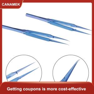 【CANAMEK】 Nhíp vân tay chính xác cạnh 0.15mm Dụng cụ sửa chữa nhíp hợp kim Titan