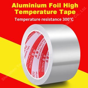 High Temperature Self Adhesive Waterproof Anti Aging Aluminum Foil Tape Super Strong Heat Resistance Aluminum Foil Adhesive Tape