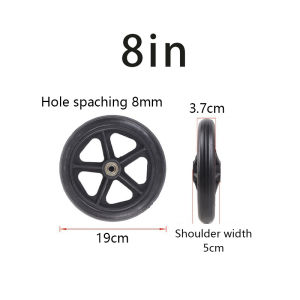 6/7/8 inch Wheelchair Front Wheels Replacement Solid Tire Wheelchair Front Wheel