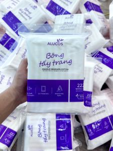 ⭐ Bông tẩy trang ALUCOS siêu dày dạng tròn và vuông -  222 miếng dạng vuông và 150 miếng dạng tròn - monster BEAUTY