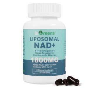 inGreens NAD+ 1800mg Supplement - Advanced Cellular Energy & Anti-Aging Defense - Superior to NMN - Mitochondrial Health (60 Caps)