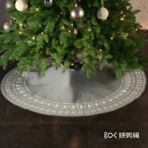 92cm Váy cây thông Noel thảm cây thông Giáng sinh retro hình bông tuyết quà tặng trang trí ngày lễ