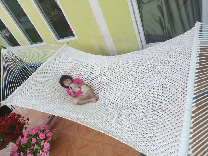 เปลญวน Hammocks (ไม่รวมขาตั้ง)⭐⭐Size XL ขนาดใหญ่พิเศษ ⭐⭐ไม่ขึ้นรา ใช้ ...