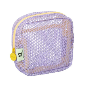 17KM 【BUY 1 TAKE 2】 Colorful Mesh Zipper Bags Lightweight Visibility Travel Toiletry Pockets Mini Makeup Pouch Girls Multi-functional Travel Storage Bag