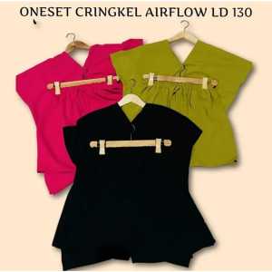 SETELAN NINA LONG SQUARE HOTPANS CRINKLE AIRFLOW PREMIUM JUMBO - ONESET NINA WANITA DEWASA