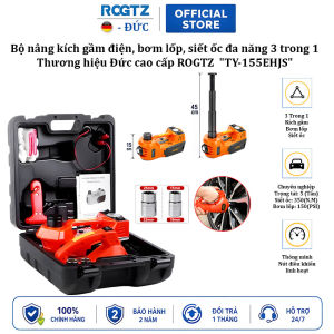 Bộ nâng kích gầm điện kiêm máy bơm lốp và máy siết ốc ô tô đa năng thương hiệu ROGTZ TY-155EHJS - Hàng Chính Hãng Bảo Hành 2 Năm