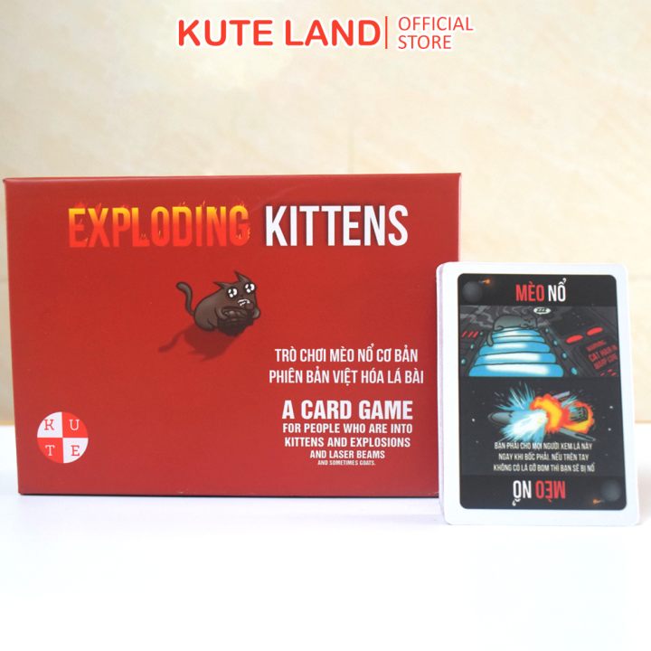 Bộ Bài Mèo Nổ Việt Hóa Lá Bài Board Game Exploding Kittens 56 Lá Bản Chuẩn Đẹp