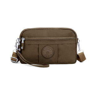 OMIPABAGS - Pioma Laila Tas Selempang Wanita Dompet Selempang Dompet HP 3 Resleting Pouch Makeup