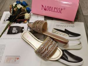 NOBLESSE Korean Women doll shoes flat shoes Black shoes 2023