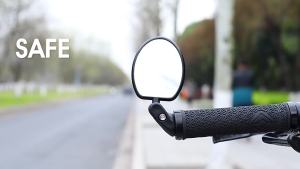 WEST BIKING BikeRearview Mirror Reflector MTB Road Bicycle Safety Mirror 360 Rotation Adjustable Cycling Rear View Mirror