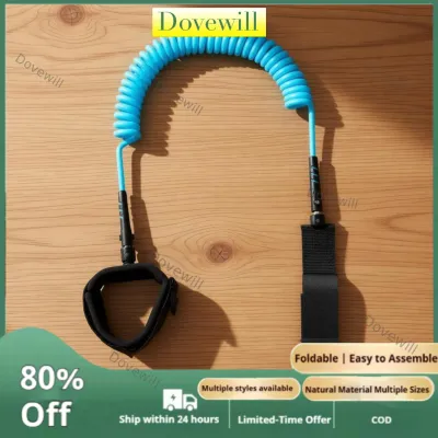 Dovewill 10 Ft Coiled SUP Leash Long-Lasting SUP Coil Leash Swivel Connector Surfboard Leg Rope Tangleunrestricted for Surfing Kayaking