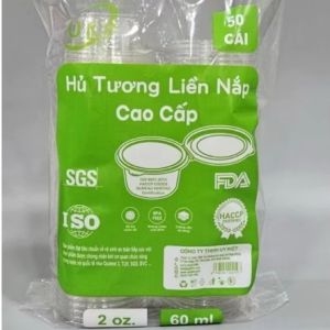 Hũ Tương Liền Nắp Cao Cấp UKP Set 50 Cái 2oz-60 ml