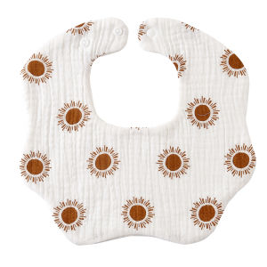 Ultra Soft Solid Color and Printed Baby Bibs/100% Cotton 360 Rotatable Waterproof Baby Bibs Super Soft & Absorbent Drool Bibs for Boys Girls 純棉婴兒口水巾