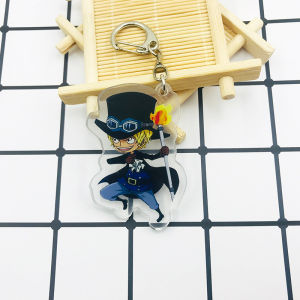 YF One Piece Laser Straw Hat Luffy Soron Usopp Animation Peripheral Key Double-sided Pendant FY