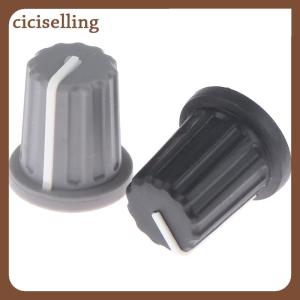 [ciciselling] 5pcs Rubber Half Shaft Knob Potentiometer Encoder Knob 270 Degree D-Shaped