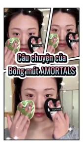 Mút Trang Điểm AMORTALS Double AA Cao Cấp Tán Kem Nền Cushion Dùng Khô Và Ướt Kèm Hộp Đựng