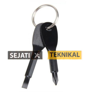 Gantungan Kunci Obeng Plus / Kembang - Minus / Gepeng 2 in 1