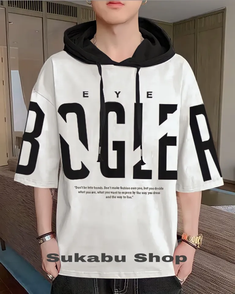 Hoodie lengan pendek oversized hot sale