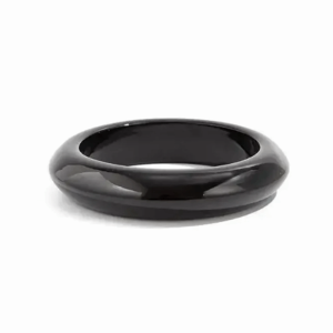 LEKGAVD Glossy Round Resin Bracelets Thick Stackable Wide Bracelets Trend Geometric Plastic Bangle Women