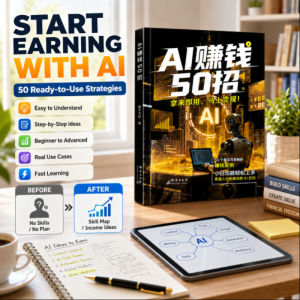 AI Money Making 50 Tips Book AI Wealth Guide Passive Income Playbook Side Hustle Strategies Online Earning Methods Artificial Intelligence Success