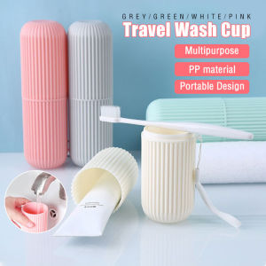 Portable Toothbrush Case Travel Hiking Camping Toothpaste Box Travel Organizer Travel Toiletries Storage Cup