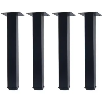 (BỘ 4 CHÂN) Chân Bàn Sắt Bàn Làm Việc Vuông 30*30 Thẳng Đủ Kích Thước Sơn Tĩnh Điện Đen Có Chân Tăng TẶNG KÈM ỐC VÍT