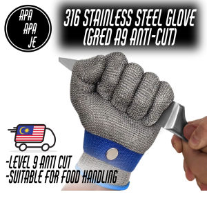316 Stainless Steel Kitchen Cut Resistant Glove Level A9 Gardening Wire Metal Mesh Butcher Safety Work Meat Cutting