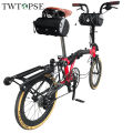 TWTOPSE Soft Shell Phone Tool Bike Bicycle Bag For Brompton Folding Bike Bicycle Dahon Tern Birdy Handlebar Saddle Bags With Shoulder Strap. 