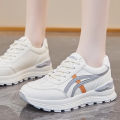 Running sneaker shoes for women korean flat Tennis shoes low cut white rubber shoes sapatos for women . 