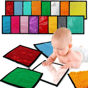 Set of 16pcs Soft Infant Activity Mat Machine Washable Multi Sensory Textures For Early Learning And Safe Exploration