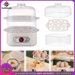 Vodool Two/Three-Layer Electric Egg Boiler Cooker 6 Eggs Portable Egg Boiler Egg Cooker Breakfast Machine Kitchen Cooking Tool