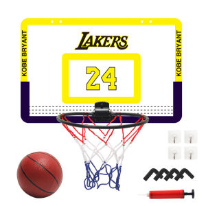 Indoor Basketball Hoop Play Set for Kids Mini Hanging Basketball Board with Ball and Pump for Children Toy