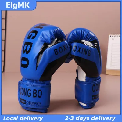 ElgMK Kids 6oz Professional Boxing Training Sparring Gloves PU Leather Kids Breathable Muay Thai Punching Karate Training Gloves