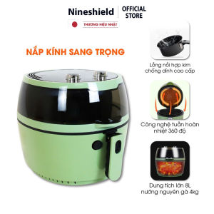 Nồi Chiên Không Dầu Nineshield Nhật Bản Loại Cơ Kb-6001m - Nồi Chiên Không Dầu 8 Lít hàng chính hãng.