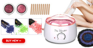 Professional Warmer Wax Heater Mini SPA Hand Epilator Feet Paraffin Wax Rechargeable Machine Body Depilatory Hair Removal Tool (FREE Wiping Sticks)