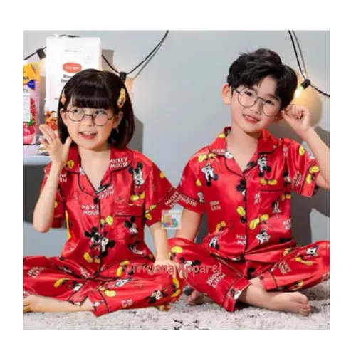 Mickey Mousee Character Sleepwear for baby Silk Pajama for kids