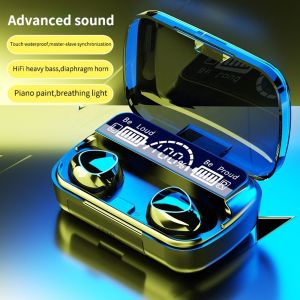M10 TWS Bluetooth Earbuds Waterproof Earphone Wireless Earbuds Bluetooth Headset with Mic Ear pads Bluetooth Original earphones wireless bluetooth ear pads earpods for gaming polvcdg For Any Mobile Phone