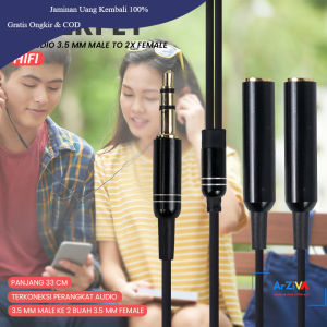 Overfly Kabel AUX Audio 3.5mm Male ke 2 x 3.5mm Female HiFi - AV114 - No Color
