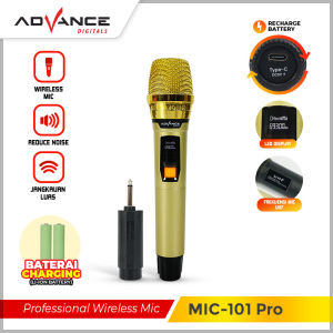 Advance MIC-101-PRO Mic Wireless Karaoke Mikrofon dapat di charger